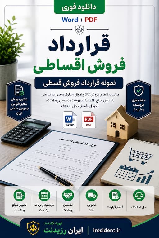 دانلود قرارداد فروش اقساطی Word + PDF | نمونه قرارداد فروش قسطی