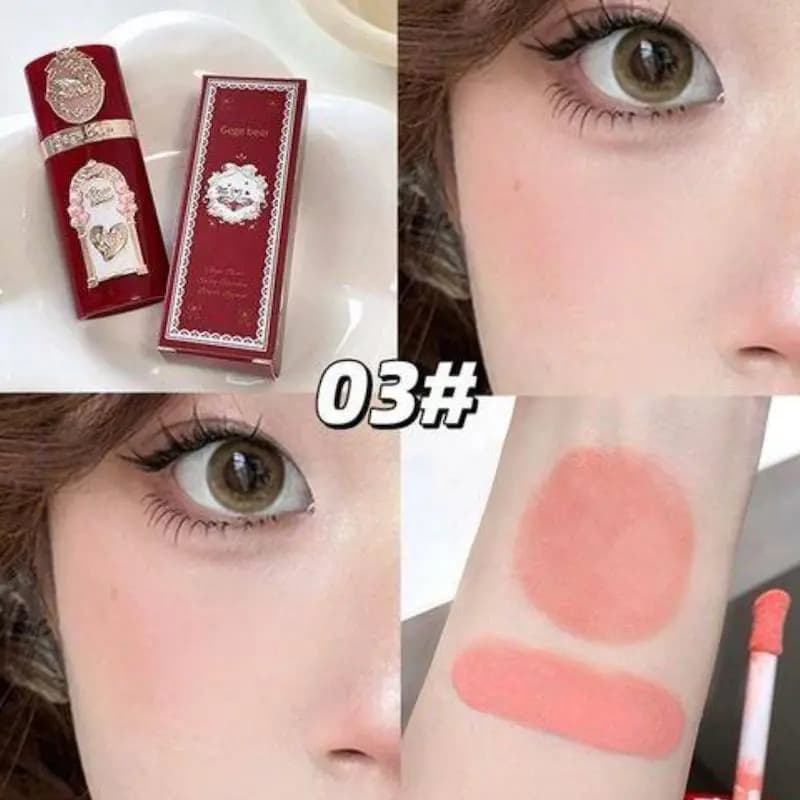 رژگونه دریاچه قو دوپ فلاورنوز Gege bear🍓 — تصویر ۶