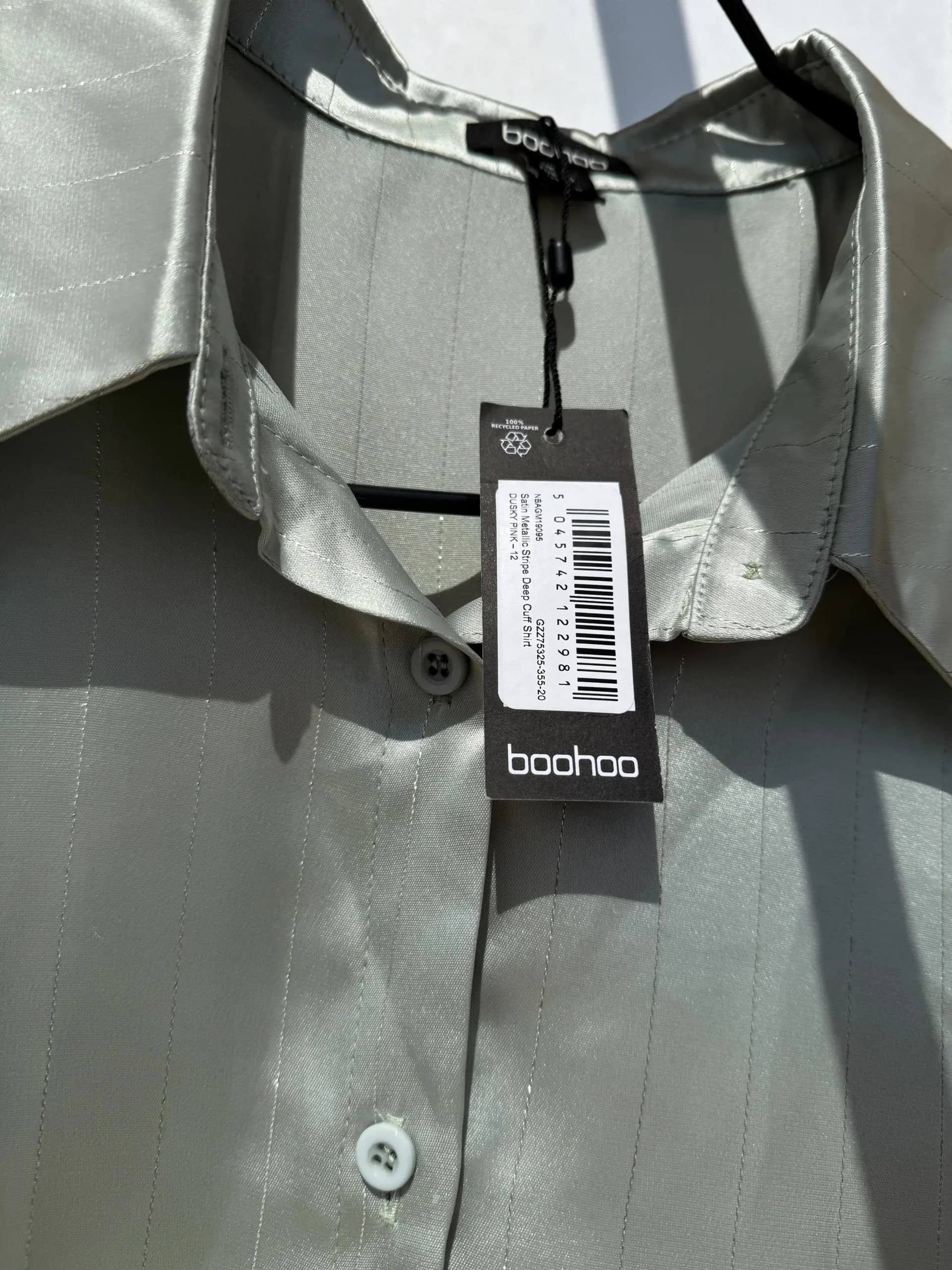 شومیز ابریشمی boohoo — تصویر ۳