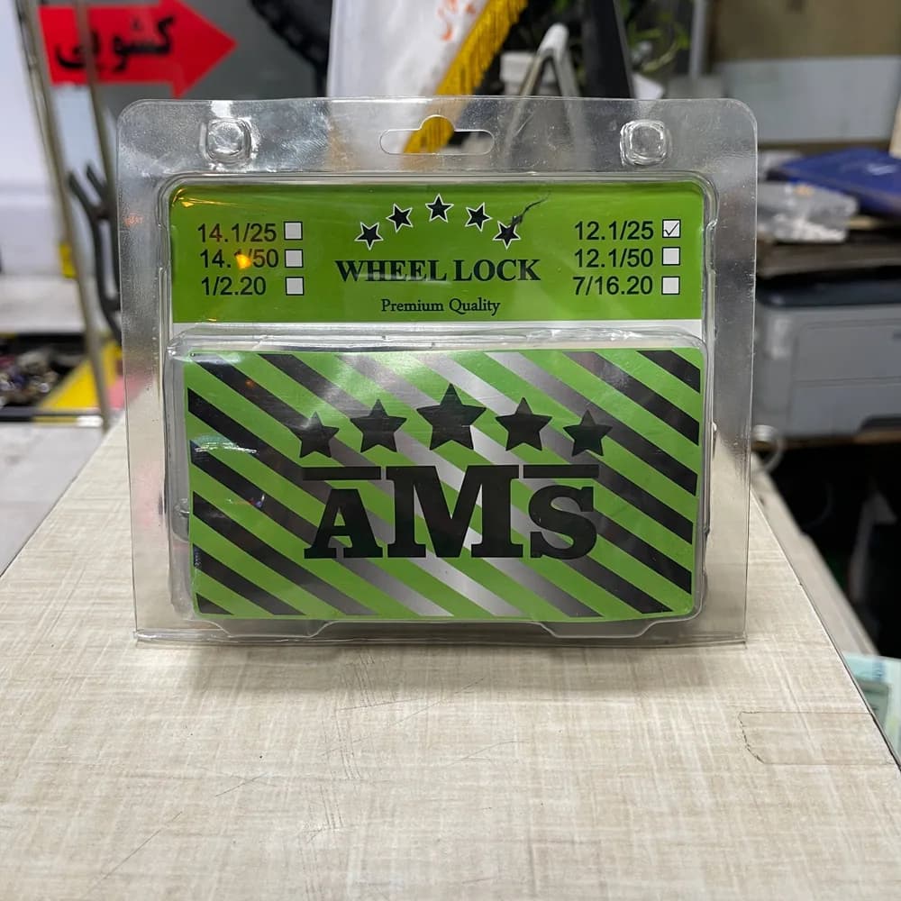 پیچ ضد سرقت رینگ AMS واشردار 12×1.25 (خرچنگی، صلیبی، پنج‌پر و ایران‌خودرو) — تصویر ۲