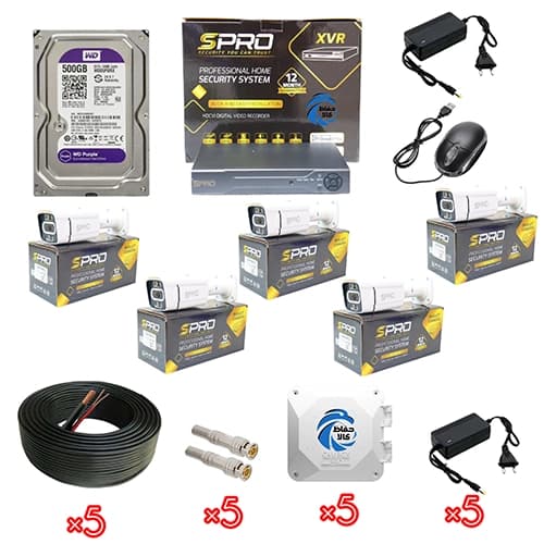 پکیج دوربین مداربسته 5 عددی اسپرو مدل V52