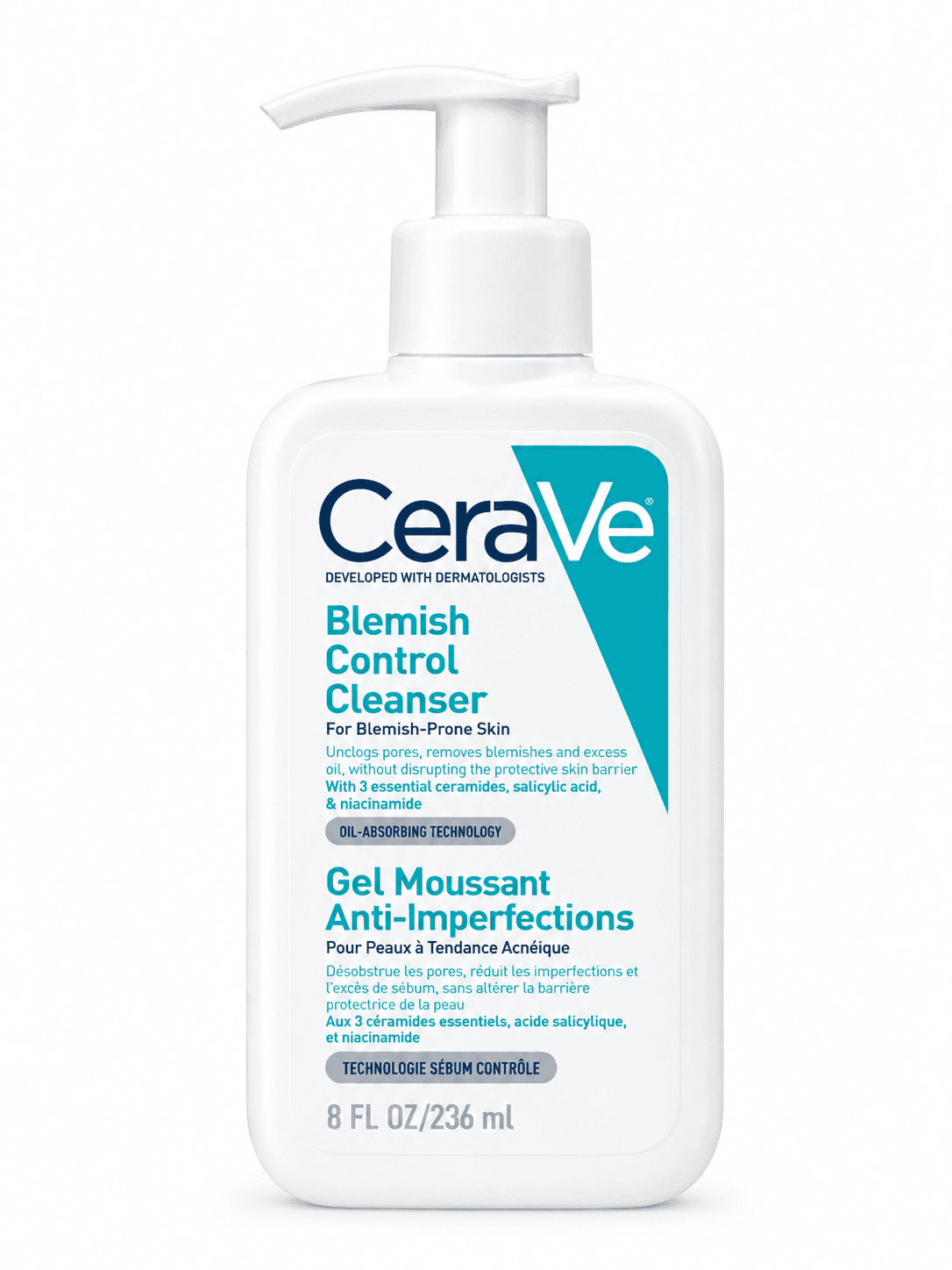 ژل شستشو سراوی مدل Blemish Control حجم ۲۳۶ میل ضد جوش و ضد لک