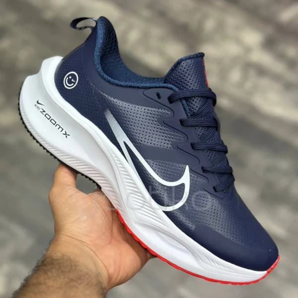 کفش نایک زوم ایکس اسمایلی چرم سرمه‌ای سفید Nike Zoom X Smiley