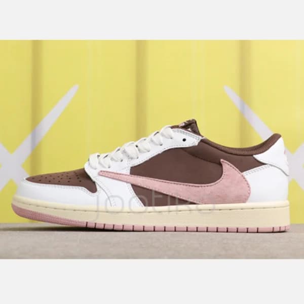 جردن وان لو Travis Scott x Air Jordan 1 Low OG Dark Pony Pink دارک پونی پینک — تصویر ۳