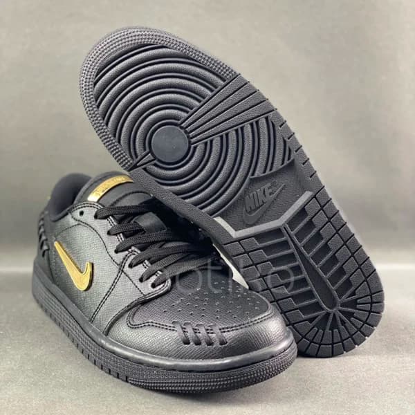 کفش ایر جردن وان لو مشکی طلایی Jordan 1 Low Method of Make Black Metallic Gold — تصویر ۲
