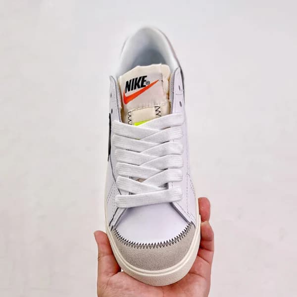 نایک بلیزر جامبو Nike Blazer Low 77 Jumbo White Black Sail سفید مشکی — تصویر ۸