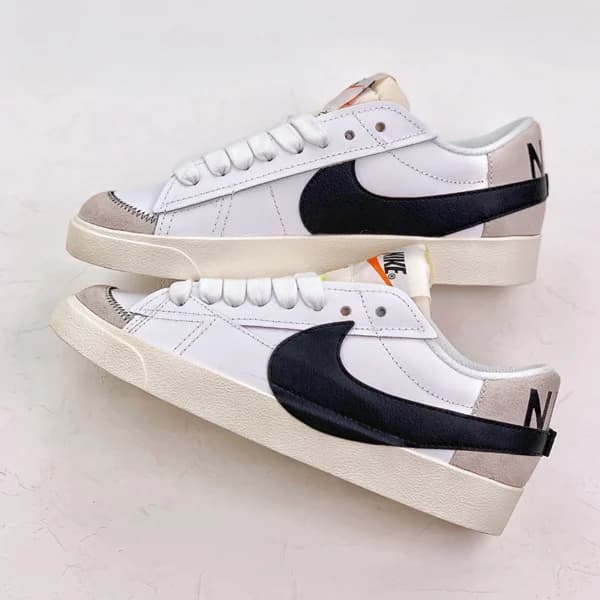 نایک بلیزر جامبو Nike Blazer Low 77 Jumbo White Black Sail سفید مشکی — تصویر ۶