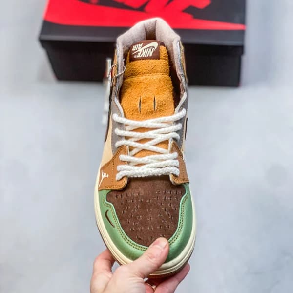 کفش نایک ایر جردن وان وودو Jordan 1 High OG Zion Williamson Voodoo — تصویر ۴
