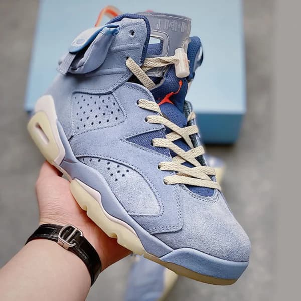 جردن 6 تراویس اسکات هیوستون اویلرز Travis Scott x Air Jordan 6 Houston Oilers