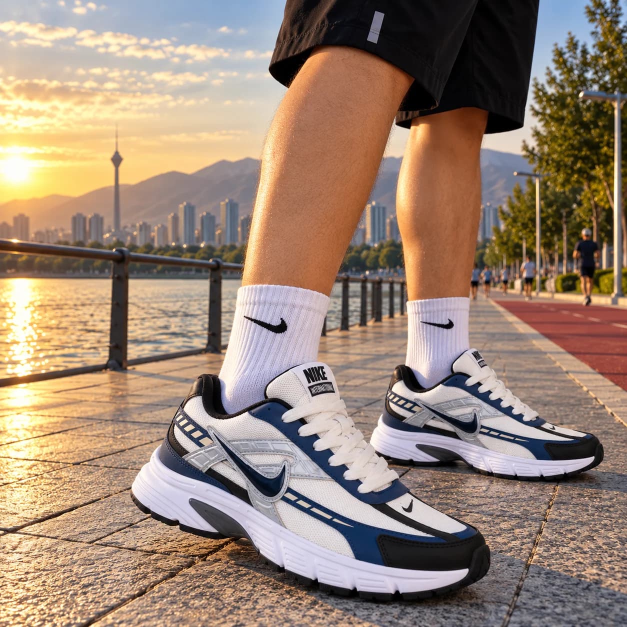 کتونی رانینگ نایک اینترناتور / NIKE INTERNATOR / رنگ سفید سرمه ای / کد 4018 — تصویر ۶