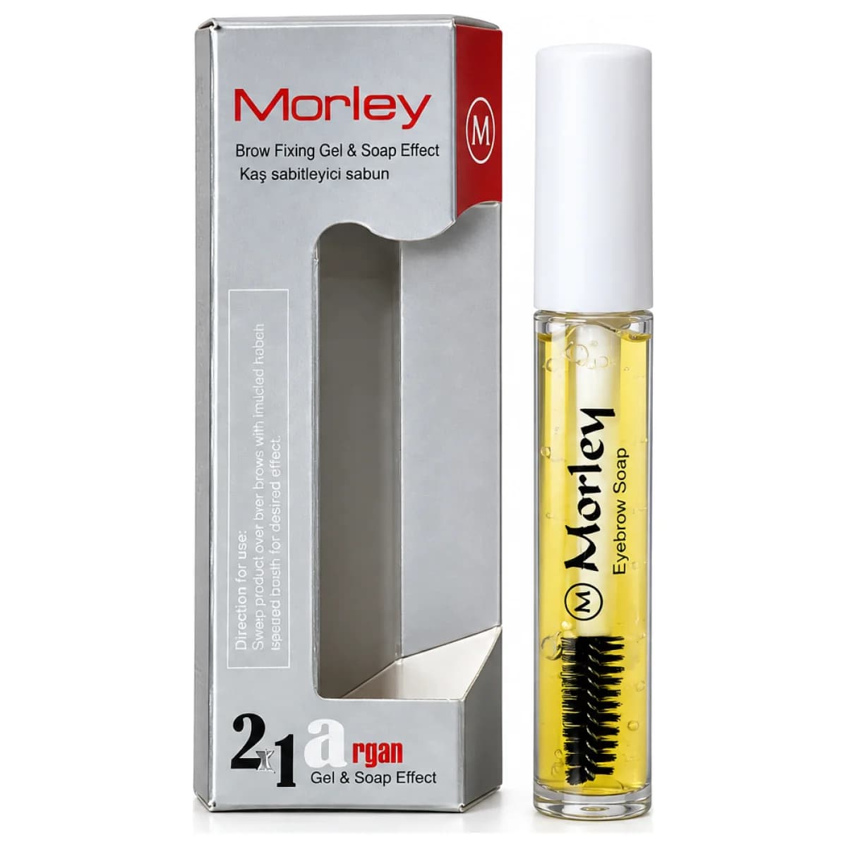 ژل ابرو و صابون ابرو مورلی مدل Brow Fixing Gel & Soap Effect 2 In 1