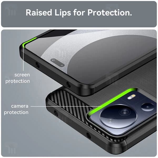 قاب فیبر کربنی شیائومی Xiaomi 13 Lite / Civi 2 Rugged Armor Fiber Carbon — تصویر ۴