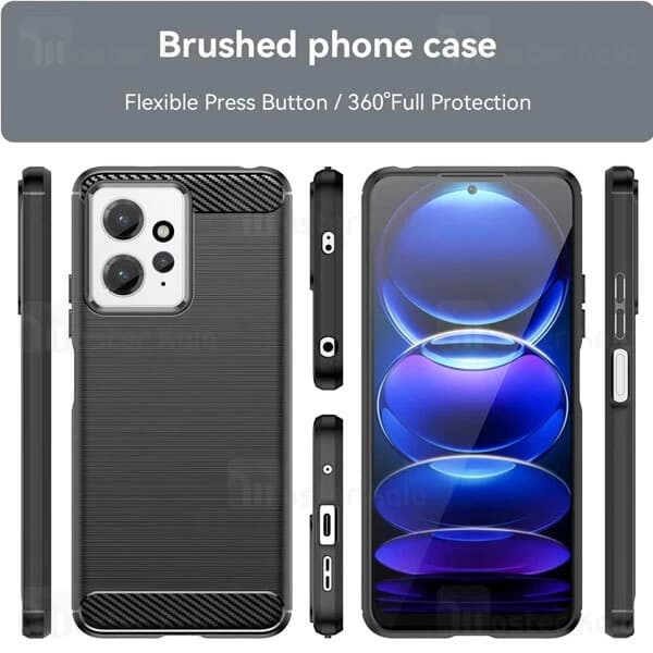 قاب فیبر کربنی شیائومی Xiaomi Redmi Note 12 4G Rugged Armor Fiber Carbon — تصویر ۴