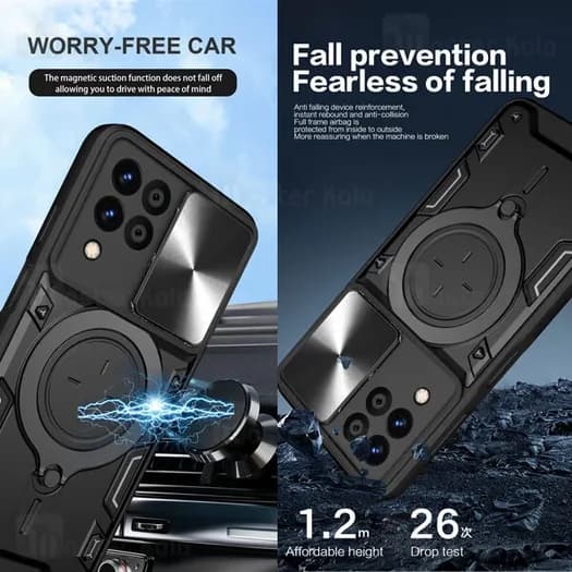 قاب ضد ضربه مگنتی Samsung Galaxy M53 Magnetic Support Case دارای محافظ دوربین — تصویر ۶