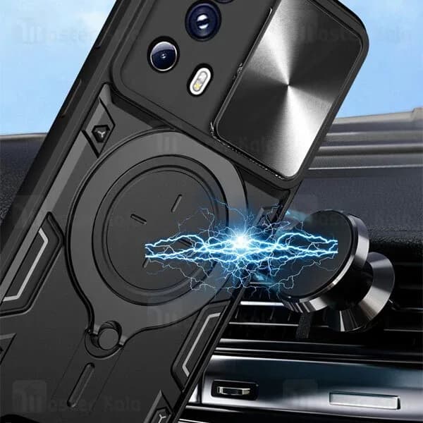 قاب ضد ضربه مگنتی Xiaomi 13 Lite / Civi 2 Magnetic Support Case دارای محافظ دوربین — تصویر ۵