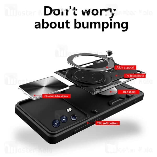 قاب ضد ضربه مگنتی Xiaomi 13 Lite / Civi 2 Magnetic Support Case دارای محافظ دوربین — تصویر ۶