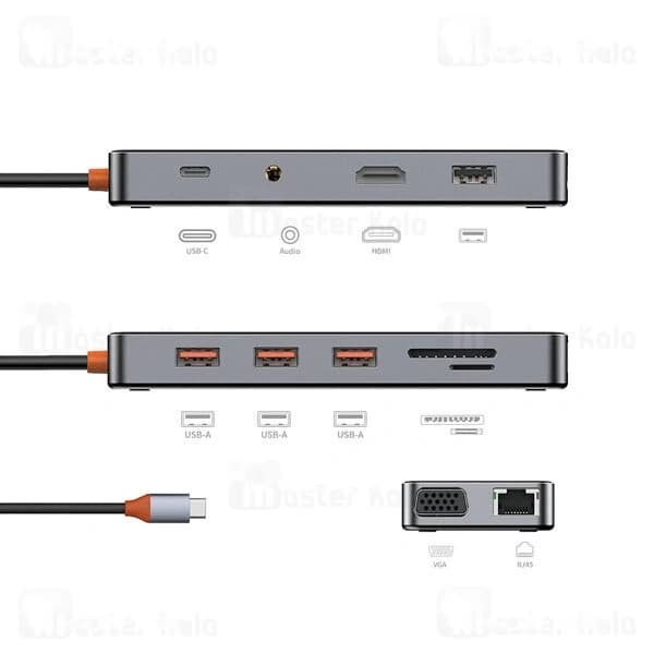 هاب 11 پورت تایپ سی بیوا Biva HUB-04 — تصویر ۳