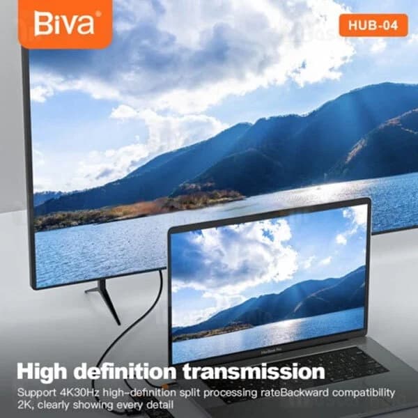 هاب 11 پورت تایپ سی بیوا Biva HUB-04 — تصویر ۵