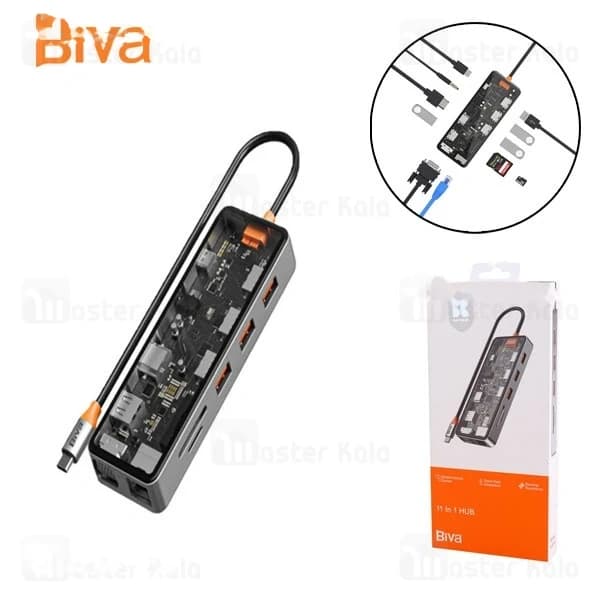 هاب 11 پورت تایپ سی بیوا Biva HUB-04