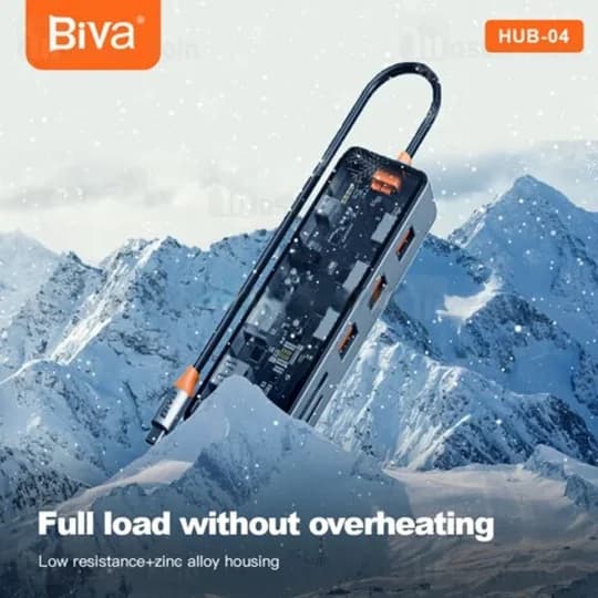 هاب 11 پورت تایپ سی بیوا Biva HUB-04 — تصویر ۶