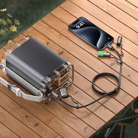 کابل چندکاره بیوا Biva C-39 6 in 1 Multifunction Data Cable طول 1.2 متر توان 60 وات — تصویر ۷