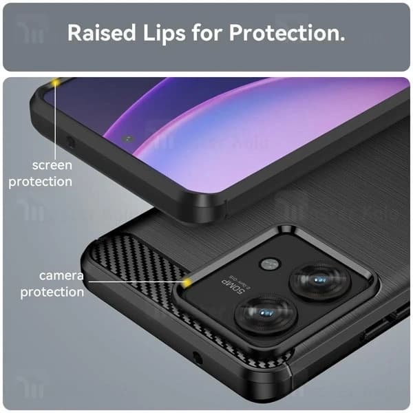 قاب فیبر کربنی موتورولا Motorola Edge 40 Neo Rugged Armor Fiber Carbon — تصویر ۳