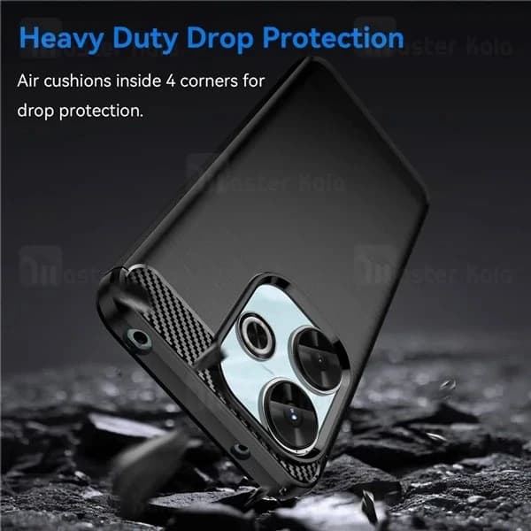 قاب فیبر کربنی شیائومی Xiaomi Redmi 13 4G / Poco M6 4G Rugged Armor Fiber Carbon — تصویر ۶