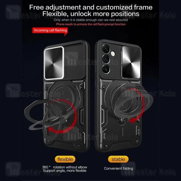 قاب ضد ضربه مگنتی Samsung Galaxy M14 4G Magnetic Support Case دارای محافظ دوربین — تصویر ۳