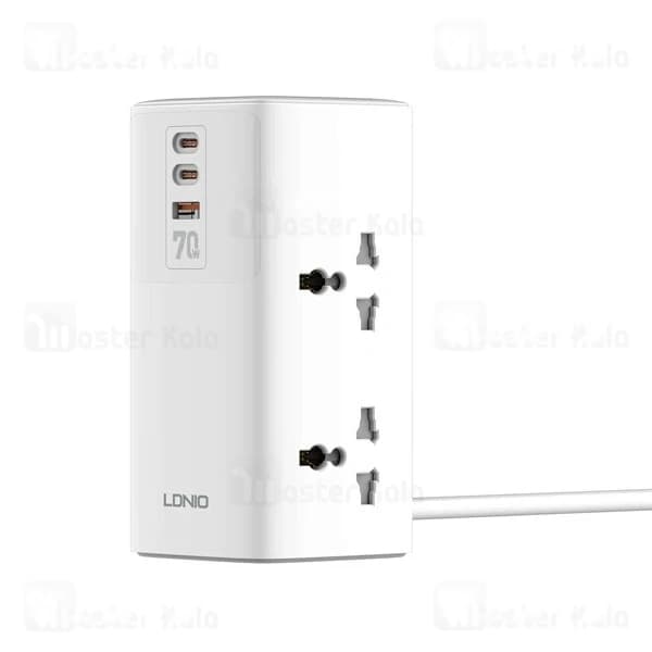 چند راهی برق و شارژر الدینیو Ldnio SC4383 GaN دارای 3 پورت — تصویر ۲
