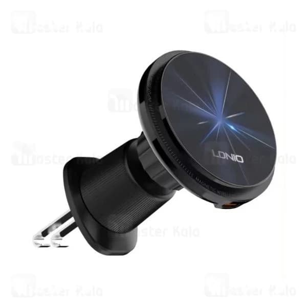 هولدر و شارژر وایرلس دریچه کولری مگنتی الدینیو LDNIO MA23 توان 15 وات — تصویر ۲