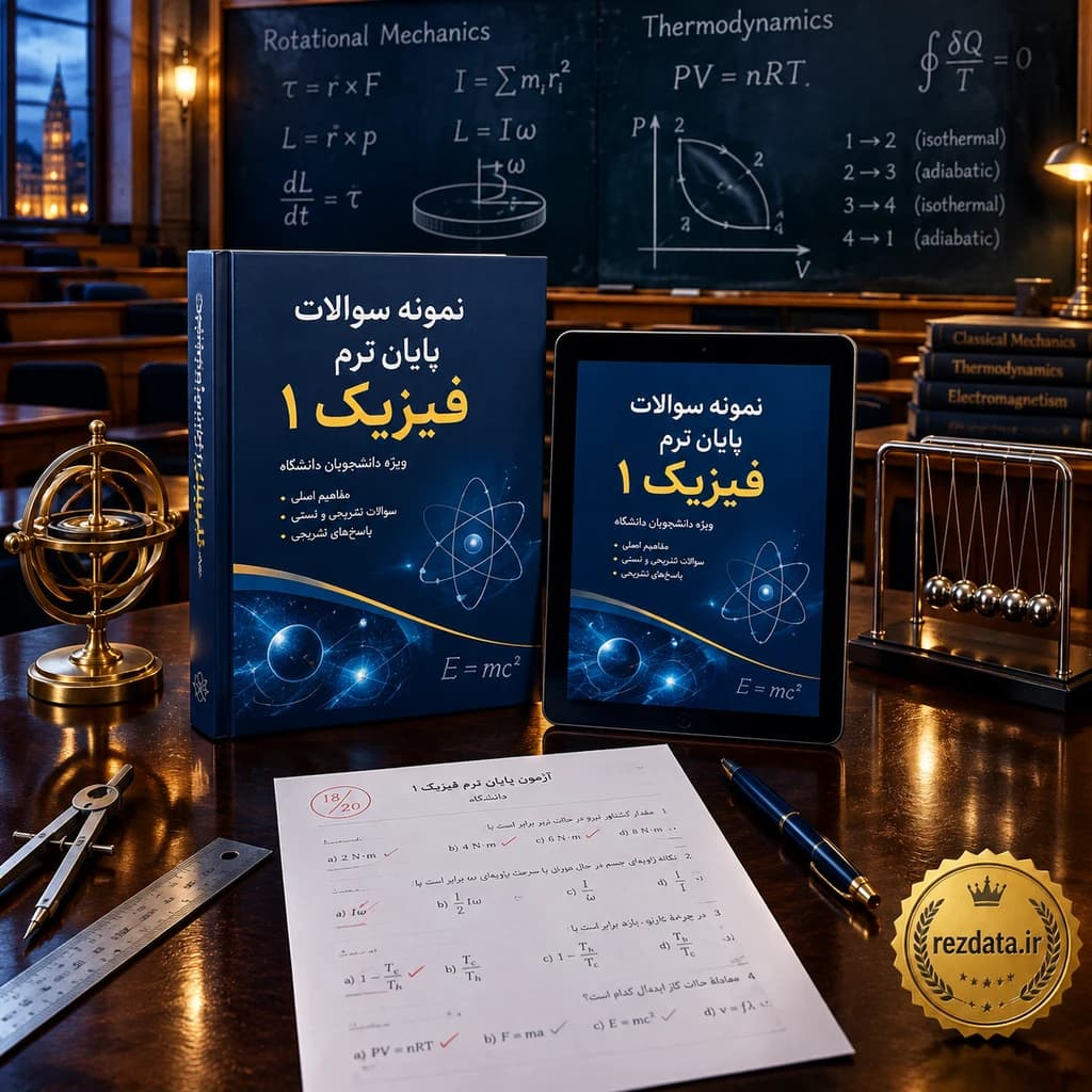 دانلود فایل متنی نمونه سوالات پایان ترم فیزیک 1 ( نسخه پی دی اف PDF)