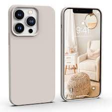 قاب سیلیکون کرم پررنگ آیفون 14PRO MAX