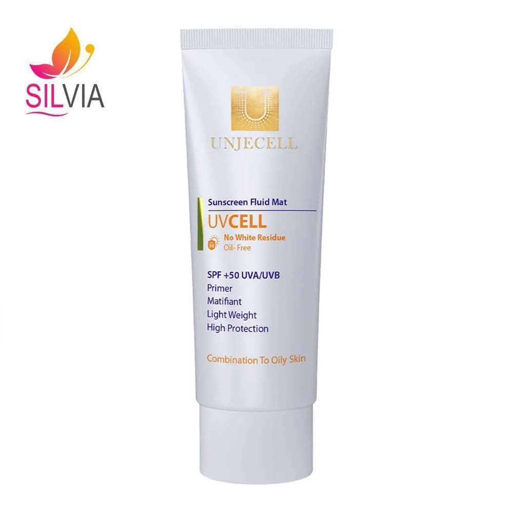 کرم ژل ضد آفتاب بی رنگ پوست چرب SPF+50 آنژسل 40 میل