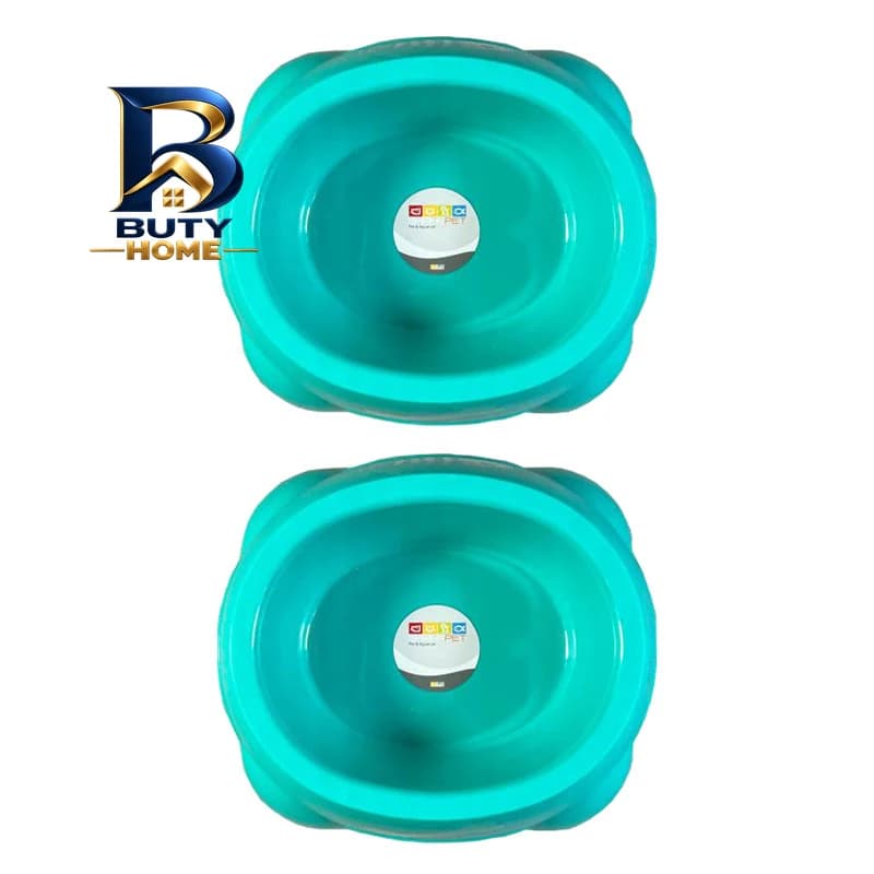 ظرف آب و غذای گربه سگ شهرپت مدل Cyan بسته 2 عددی