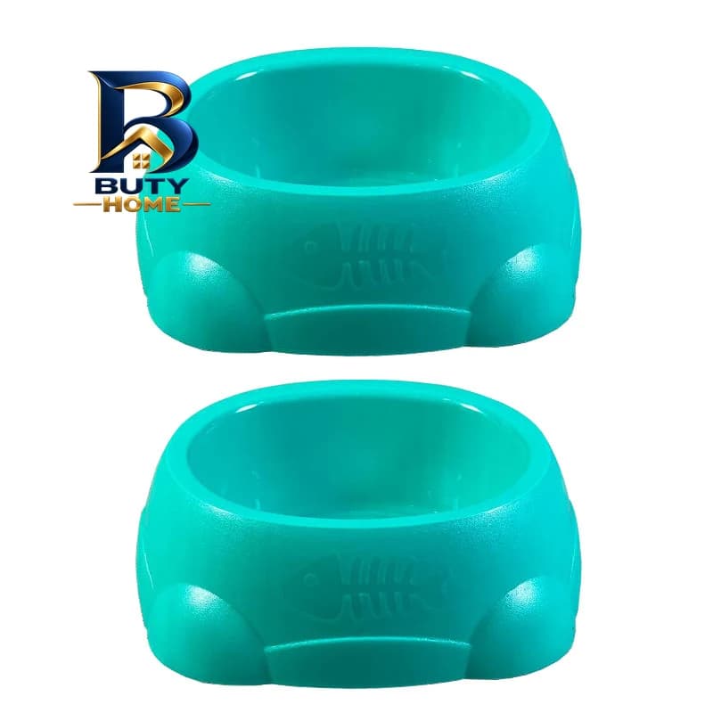 ظرف آب و غذای گربه سگ شهرپت مدل Cyan بسته 2 عددی — تصویر ۲