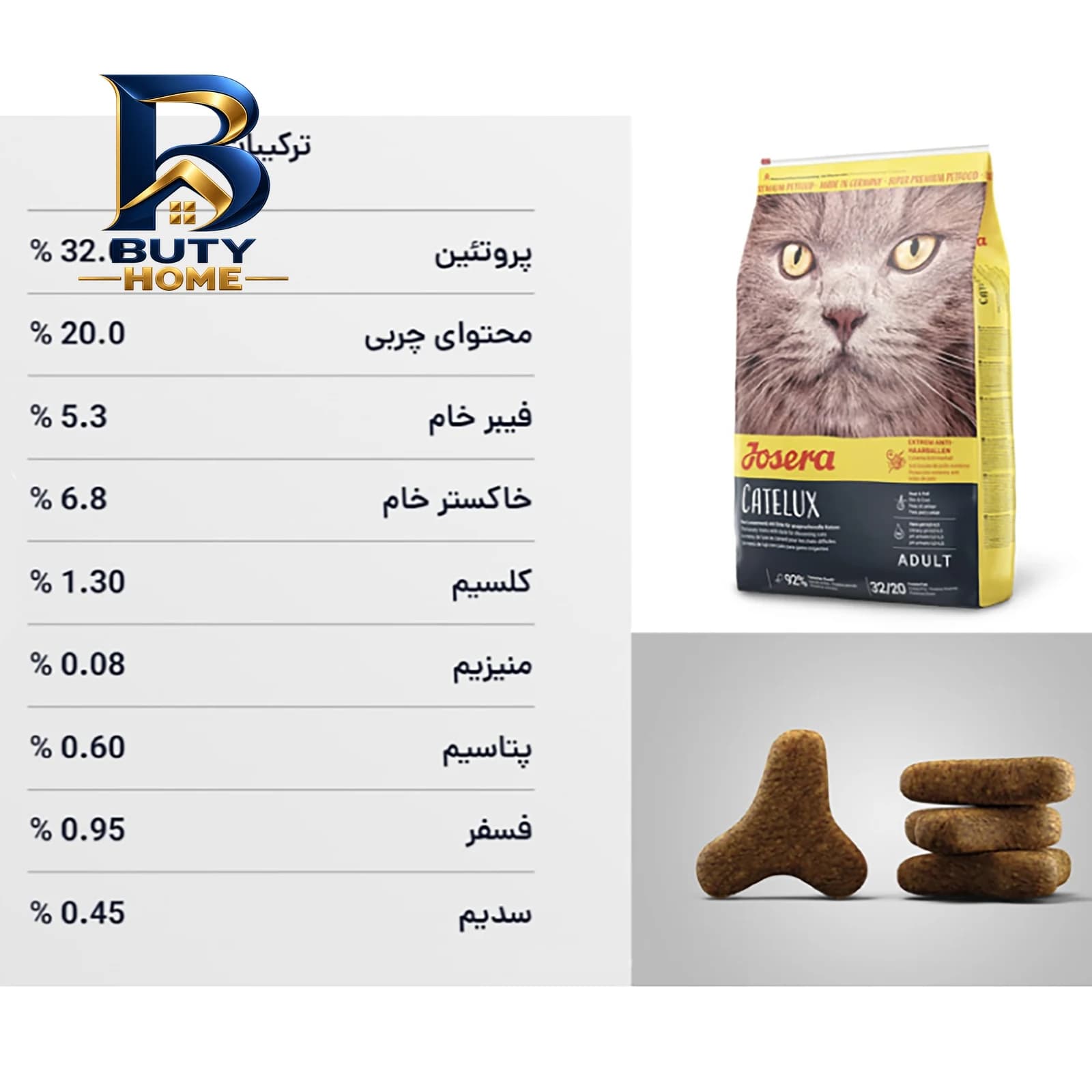 غذای خشک گربه جوسرا مدل Catelux برای سلامت پوست و مو وزن 10 کیلوگرم — تصویر ۵