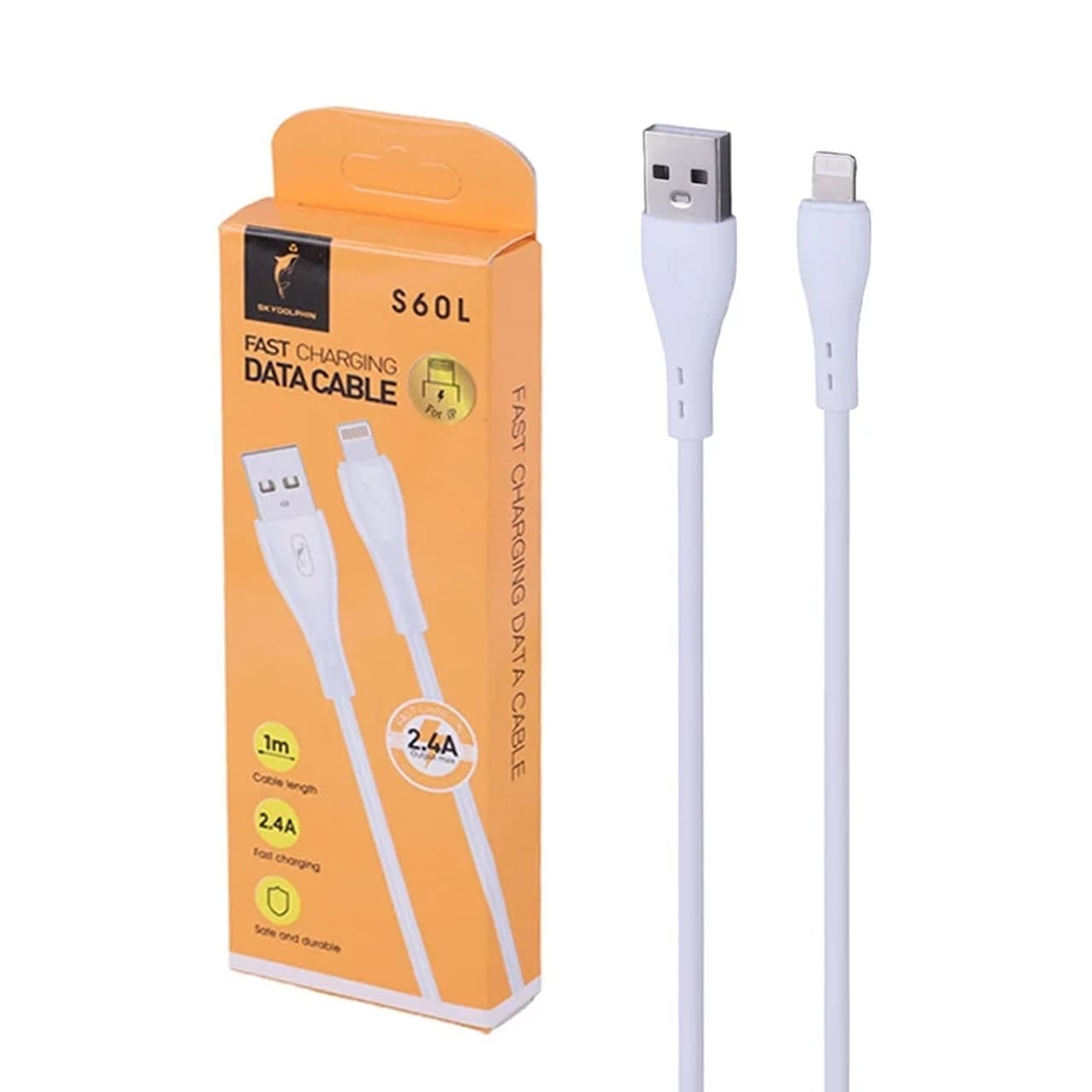 کابل شارژ فست آیفون – سفید Sky Dolphin مدل S60L – TCO