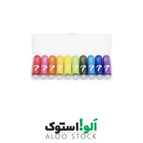باتری نیم قلمی آلکالاین رنگین کمانی شیائومی بسته 10 عددی مدل ZI7