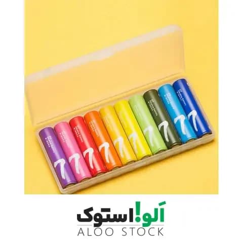 باتری نیم قلمی آلکالاین رنگین کمانی شیائومی بسته 10 عددی مدل ZI7 — تصویر ۳