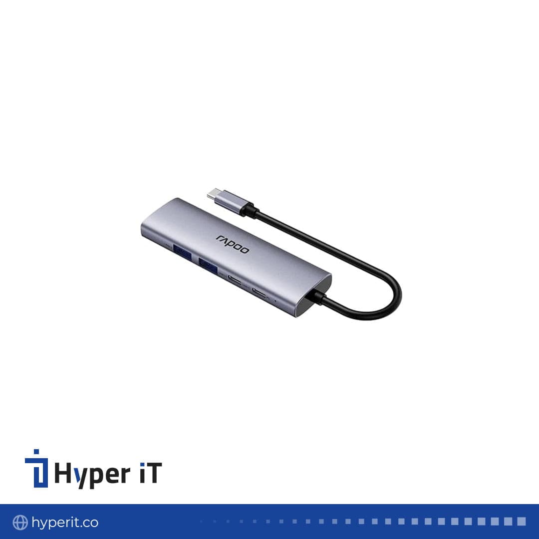 تبدیل پورت و اتصال رپو مدل XD51 تایپ سی به اچ دی ام آی + PD+USB3+Usb-C — تصویر ۴