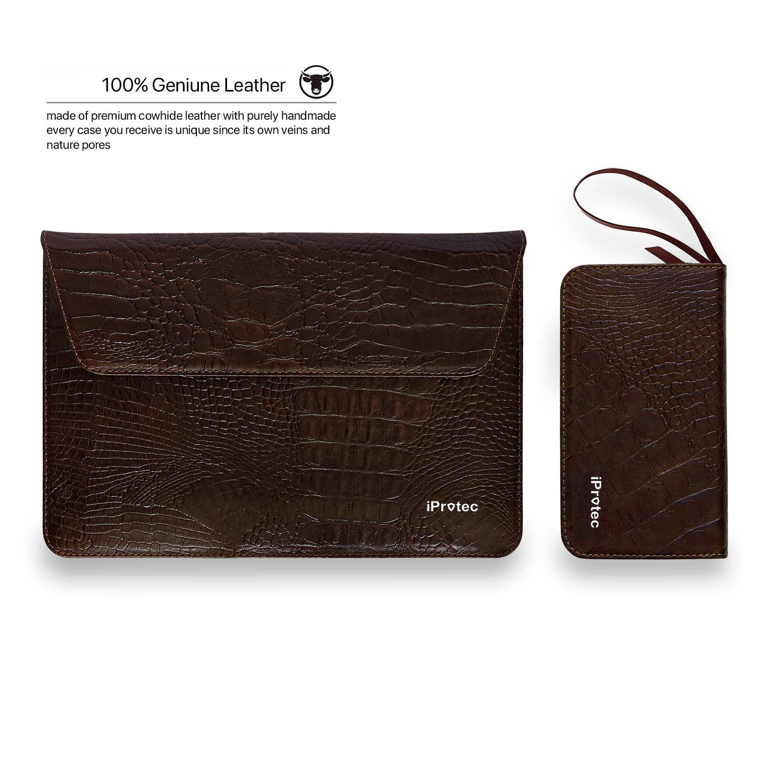 کیف چرم طبیعی سرفیس پرو مدل (iProtec LuxArt (Embossed Crocodile