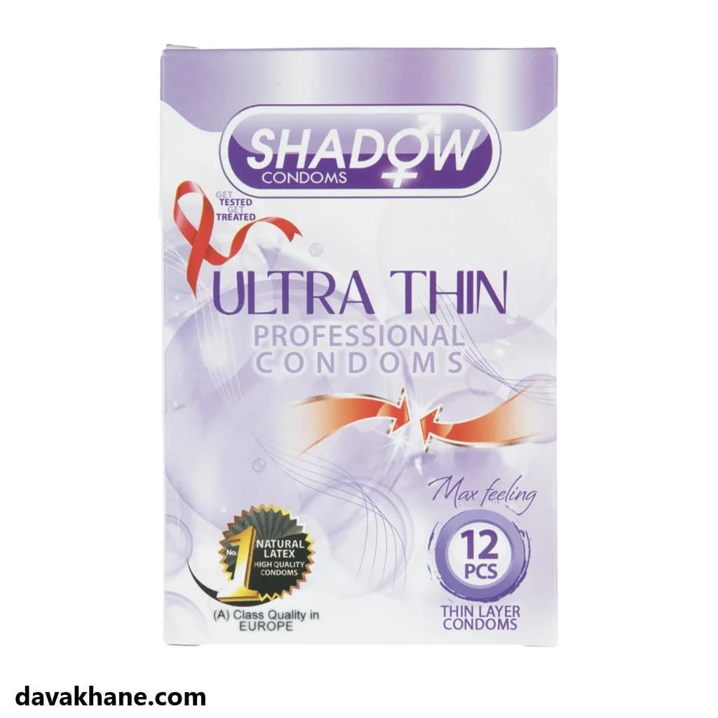 کاندوم بسیار نازک Ultra Thin شادو بسته ۱۲ عددی