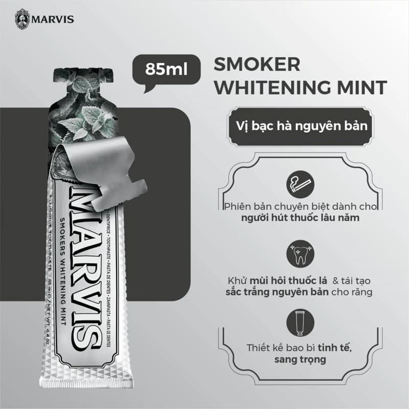 خمیردندان مارویس (Marvis) مدل Smokers — تصویر ۴