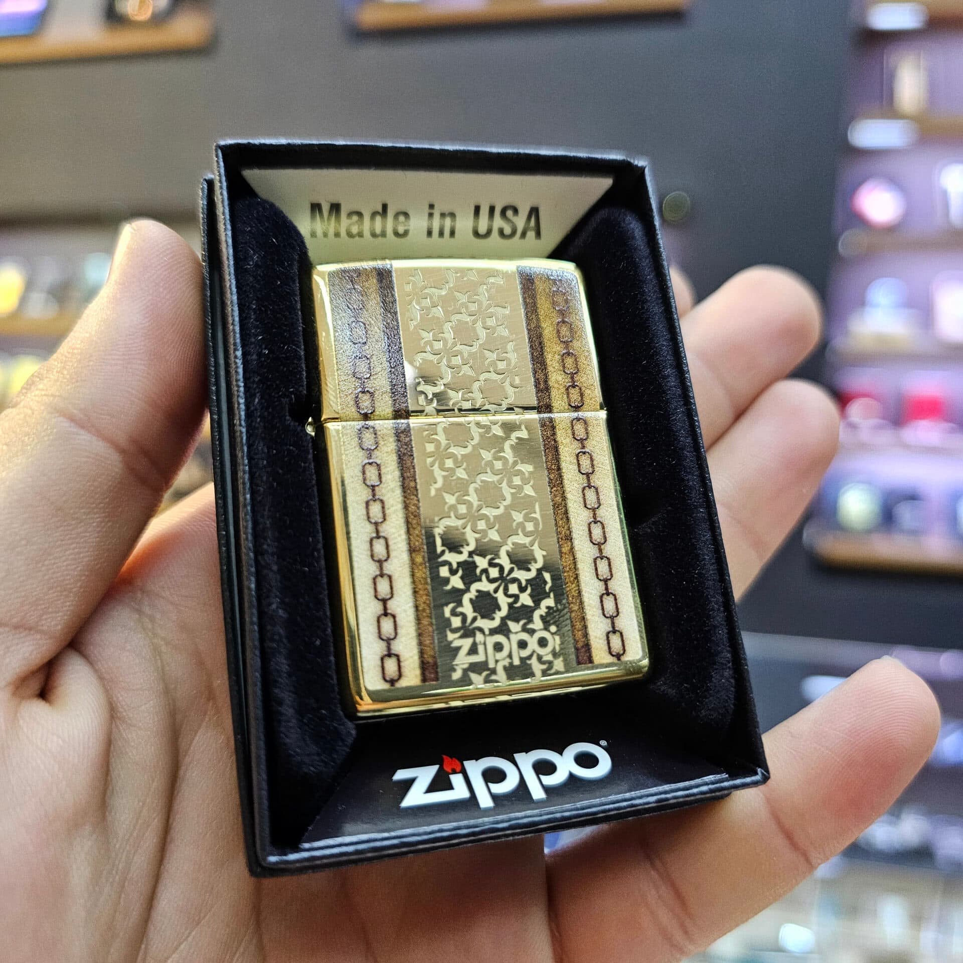 فندک زیپو اصل کد 254b Chains & Pattern W/Zippo — تصویر ۴