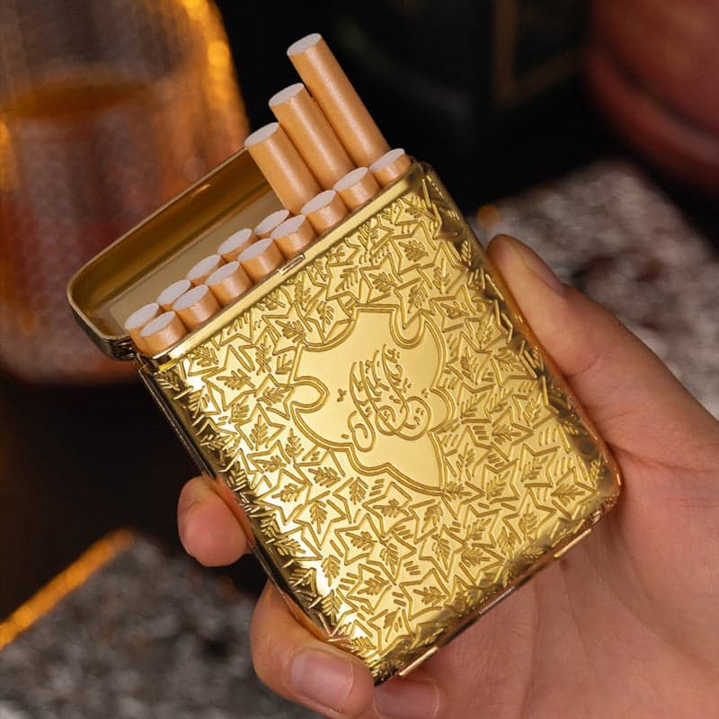 کیس سیگار توماس شلبی رنگ طلایی — تصویر ۳