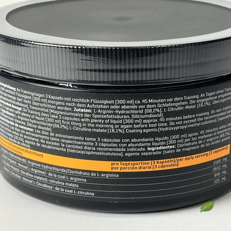 کپسول آرژنین شاک بادی اتک ۱۸۰ ماکسی کپسول (۶۰ سروینگ) | Body Attack Arginine Shock 180 Maxi Vegan Caps — تصویر ۲