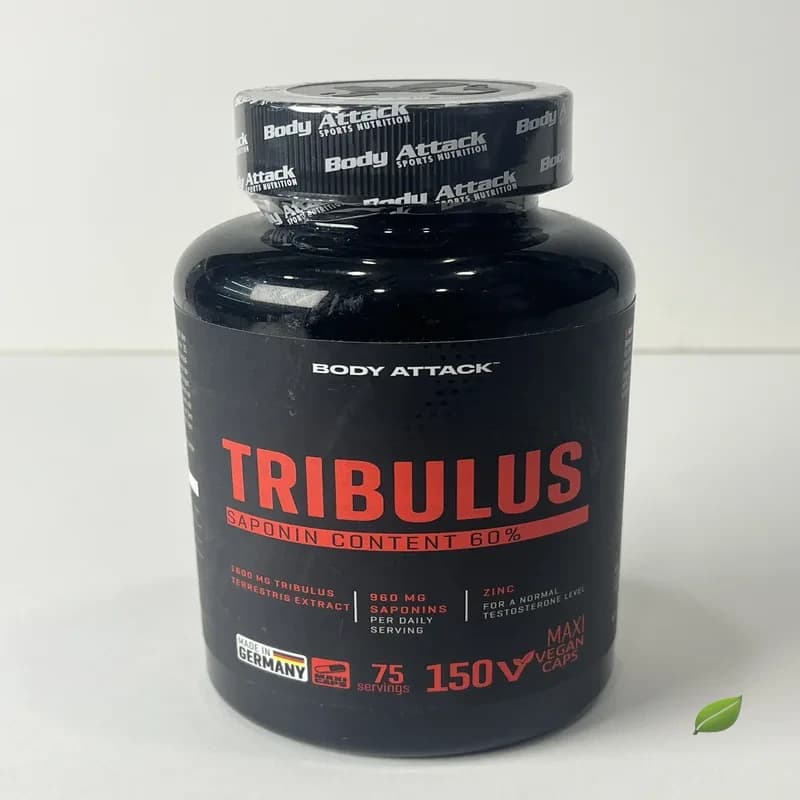 تریبولوس بادی اتک ۱۵۰ ماکسی کپسول (۷۵ سروینگ) | Body Attack Tribulus Saponin Content 60% 150 Maxi Vegan Caps