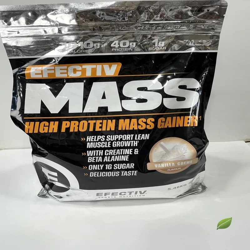 : گینر های‌پروتئین افکتیو مس ۵.۴۶ کیلوگرم طعم وانیل کرم | Efectiv Sports Nutrition Efectiv Mass Vanilla Creme 5.46kg