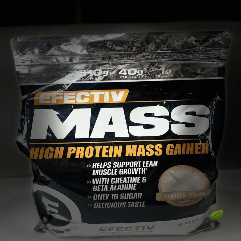 : گینر های‌پروتئین افکتیو مس ۵.۴۶ کیلوگرم طعم وانیل کرم | Efectiv Sports Nutrition Efectiv Mass Vanilla Creme 5.46kg — تصویر ۳