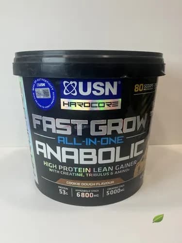 گینر آنابولیک عضله ساز فست گرو یو اس ان طعم کوکی دو – USN Fast Grow Anabolic High Protein Lean Gainer Cookie Dough